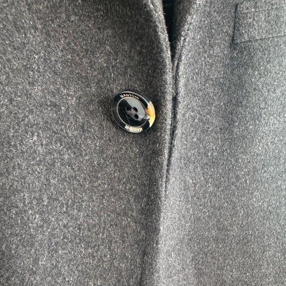 MANTONI TOP COAT CHARCOAL BLACK WOOL/CASHMERE - Picture 12 of 12